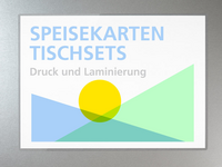 Laminierte Speisekarten und Tischsets laminiert