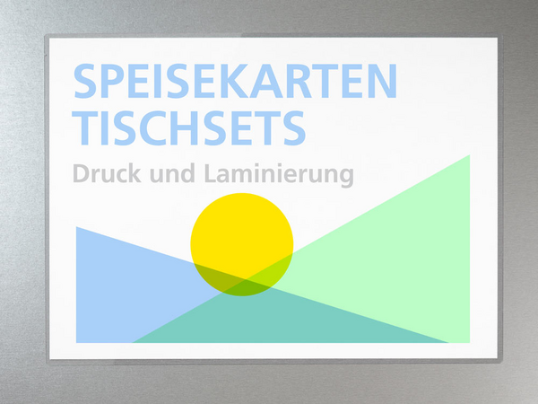 Laminierte Speisekarten und Tischsets laminiert