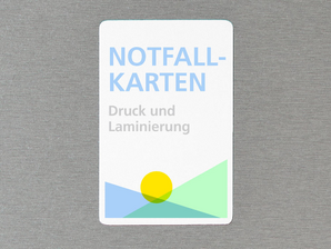 Notfallkarten laminiert