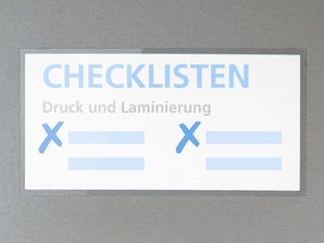 Checklisten Rezeptkarten laminiert