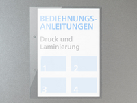 Bedienungsanleitungen laminiert