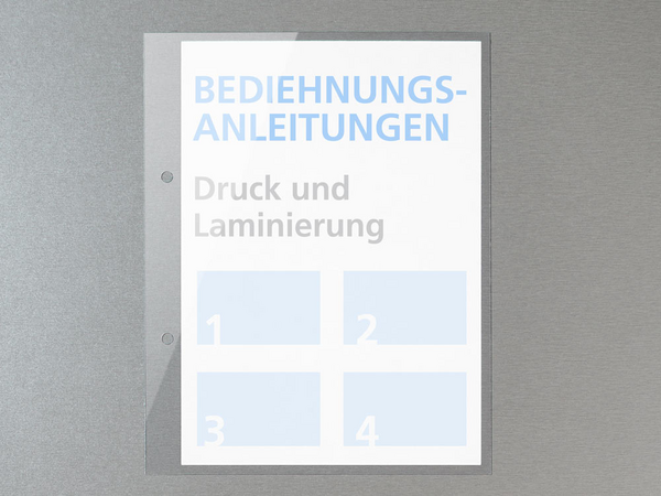 Bedienungsanleitungen laminiert